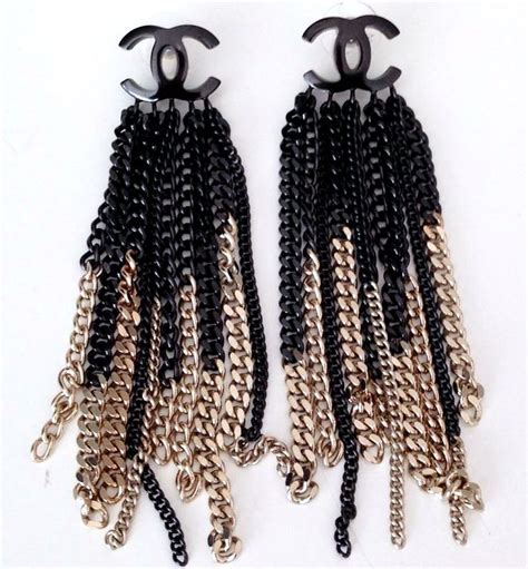 malleries chanel earrings|chanel crochet earrings.